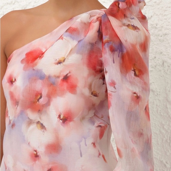 Zimmermann Crush Asymmetrical Mini Dress Size 2 - Picture 5 of 15